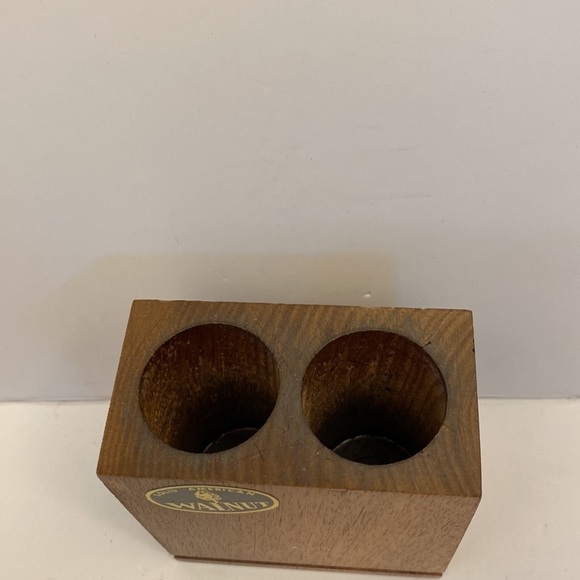 VINTAGE Lasercraft wooden pencil holder laser engraved horse pasture walnut wood - Picture 9 of 12